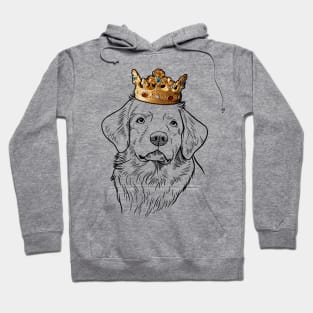 Nova Scotia Duck Tolling Retriever Dog King Queen Wearing Crown Hoodie